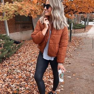 Puffer Coat in Rust